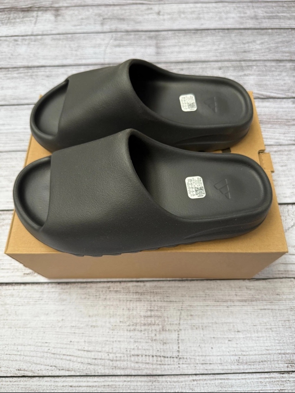 adidas Black Slide Sandals — Cushioned Foam Slip-Ons